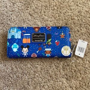 Disney Parks Loungefly Chibi Park icons blue wallet